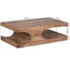 Stolik kawowy BOHA  118 cm drewno akacja*WOHNLING, GERMANY New