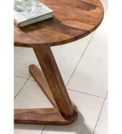 Stolik kawowy BOHA 45 cm drewno sheesham*WOHNLING, GERMANY Clearance