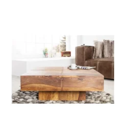 Stolik kawowy Bolt 70 cm drewno Sheesham*Invicta Interior Clearance