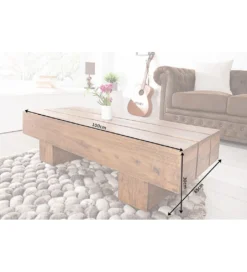 Stolik kawowy Bolt 100 cm drewno Sheesham*Invicta Interior Hot