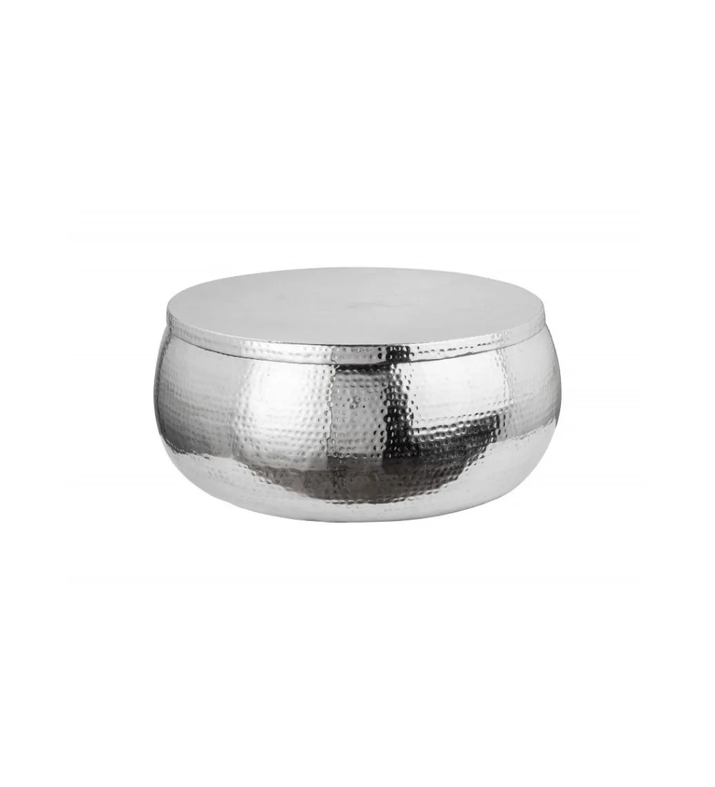 Stolik kawowy BRILANT 70 cm srebrny*Invicta Interior Outlet