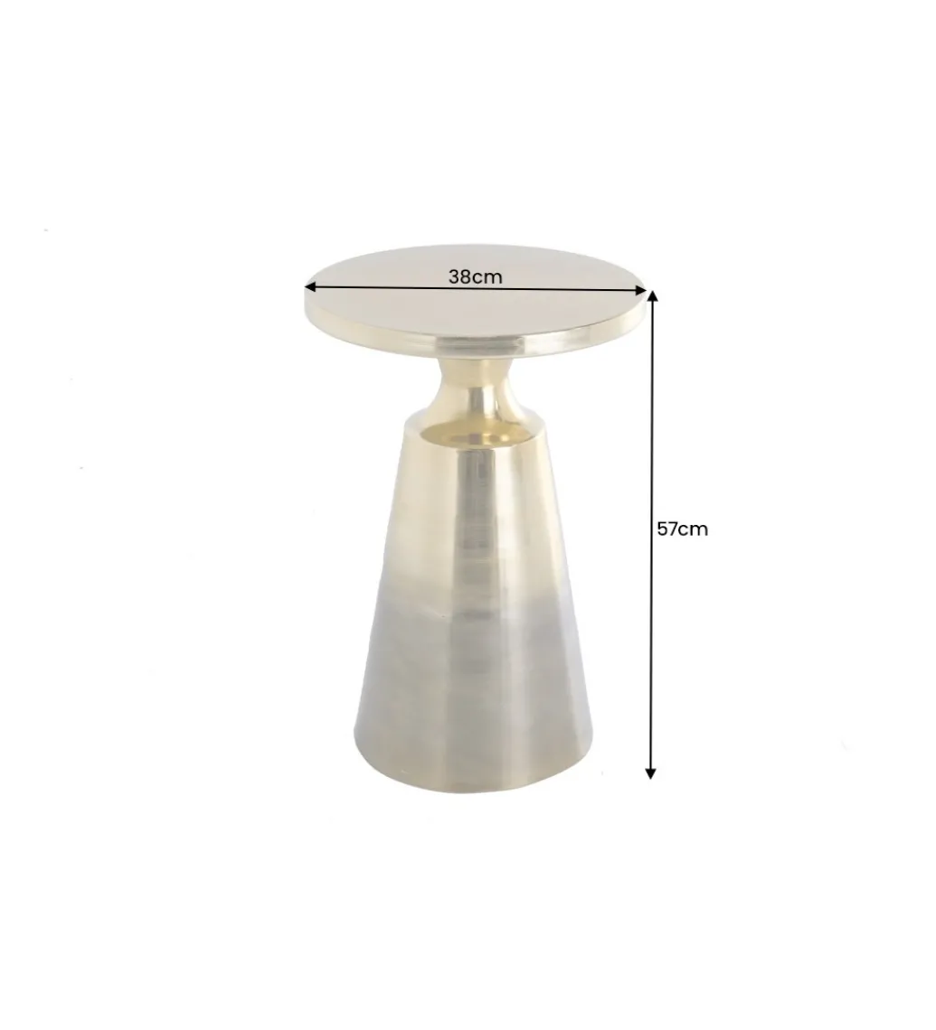 Stolik kawowy BRILANT 38 cm złoto czarny*Invicta Interior Hot