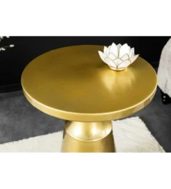 Stolik kawowy BRILANT 38 cm złoto czarny*Invicta Interior Hot