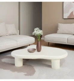 Stolik kawowy Brix Feline Sandy 120 cm Kość Słoniowa*LF-Design Best