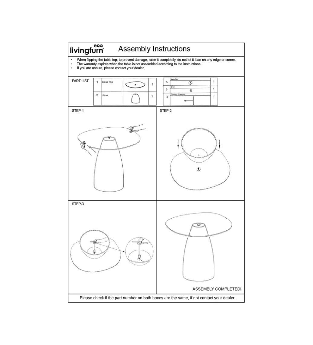 Stolik kawowy Brix Mylon 50 cm Brązowy*LF-Design