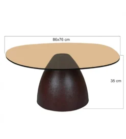 Stolik kawowy Brix Mylon 86 cm Brązowy*LF-Design Online
