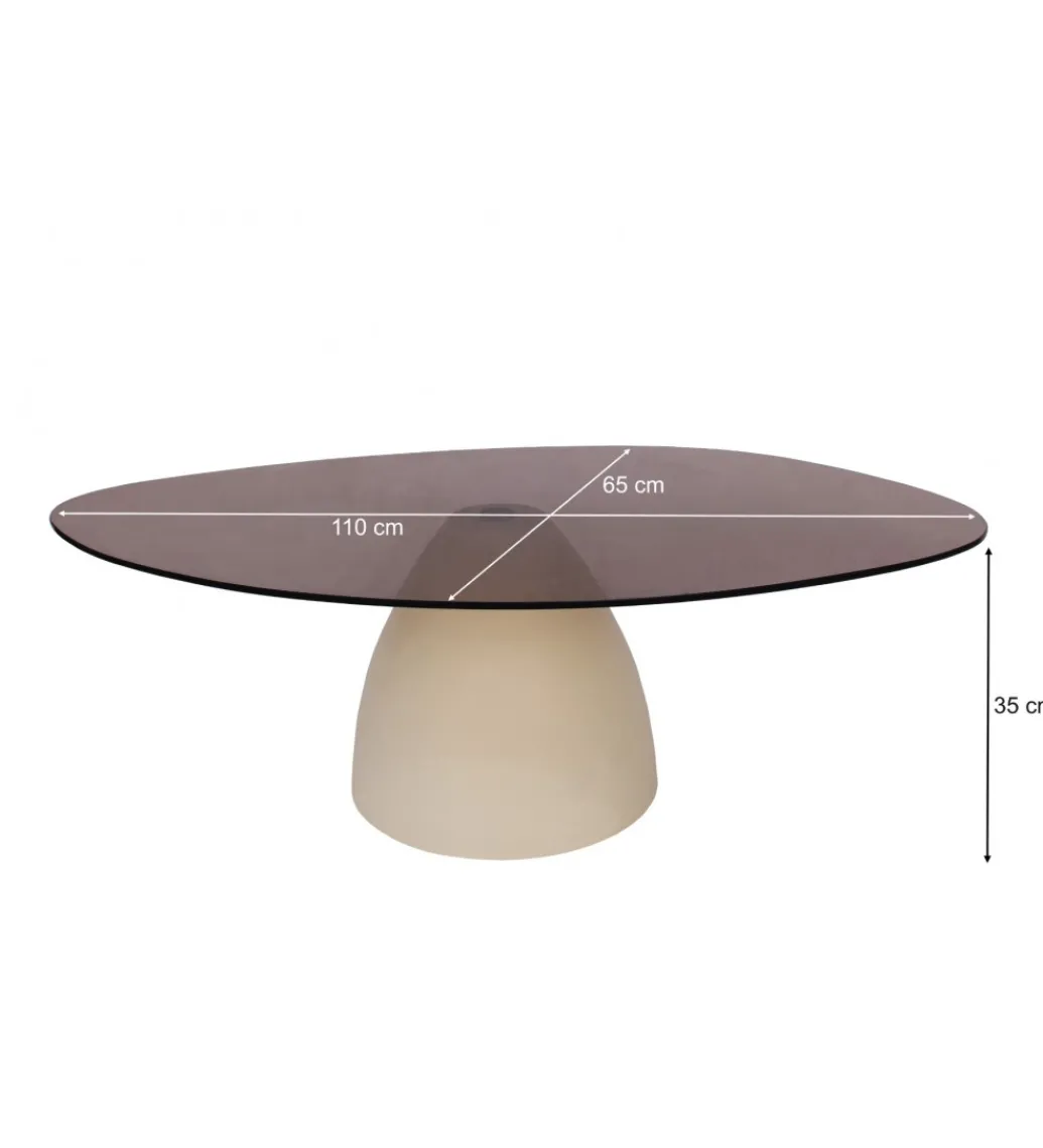 Stolik kawowy Brix Mylon 110 cm Kość Słoniowa*LF-Design