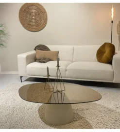 Stolik kawowy Brix Mylon 110 cm Kość Słoniowa*LF-Design