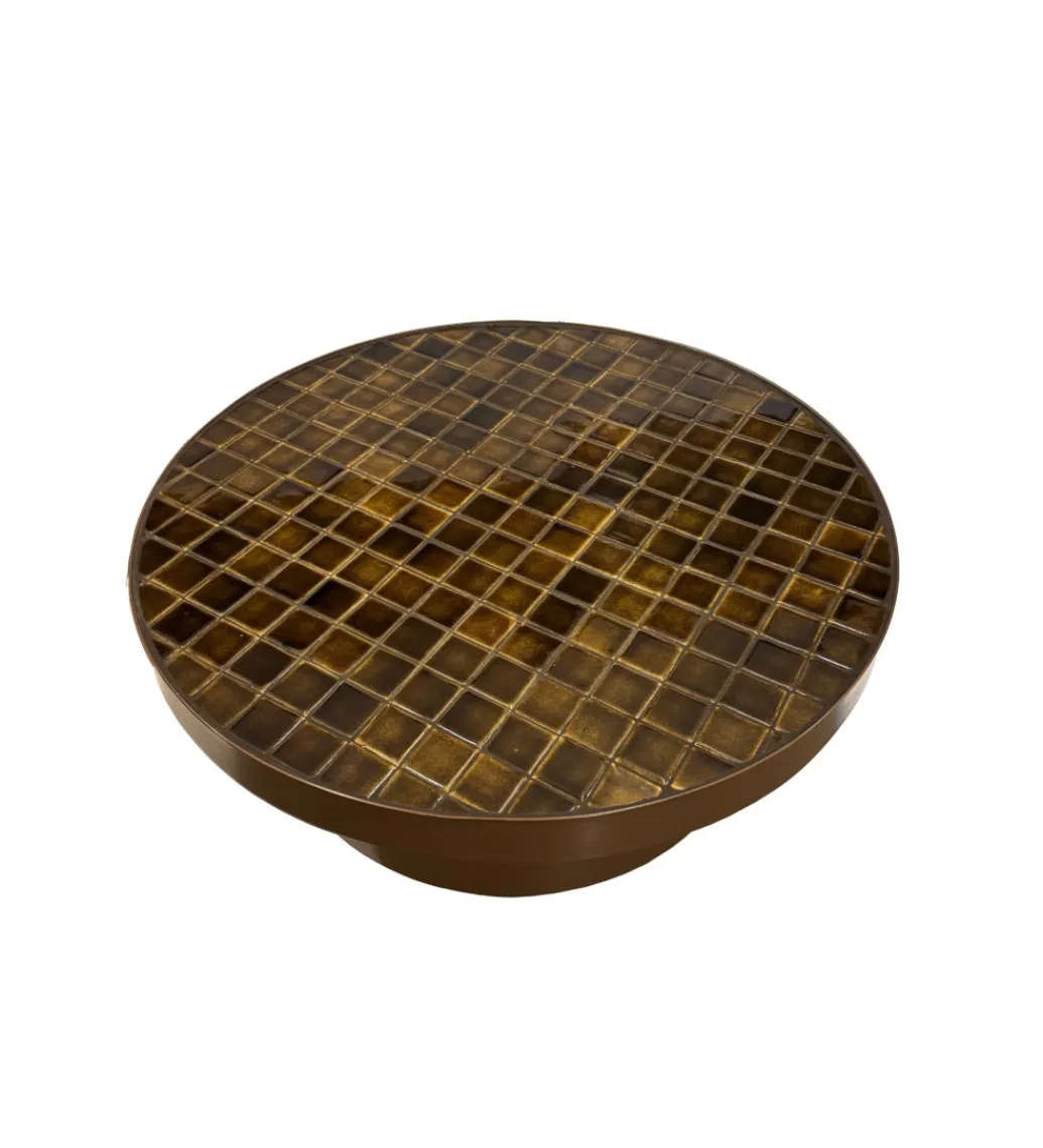 Stolik kawowy BRIX TYLO 80 cm brązowy ceramika*LF-Design Best
