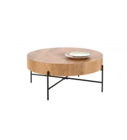 Stolik kawowy BROOKLYN 80 cm w optyce dąb naturalny*Halmar Discount