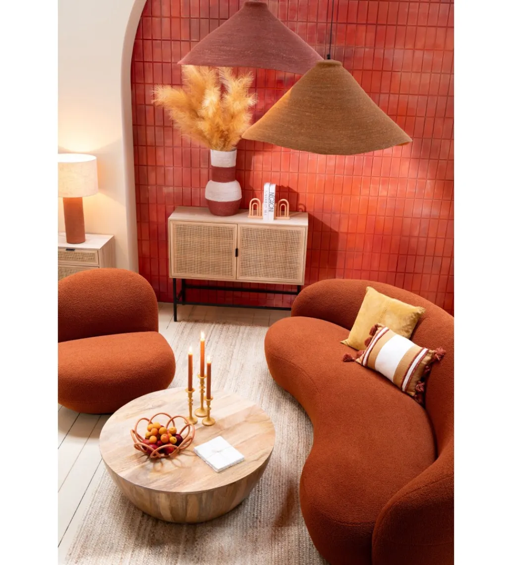 Stolik kawowy CAMILLE 88 cm drewno mango naturalny*J-Line Discount