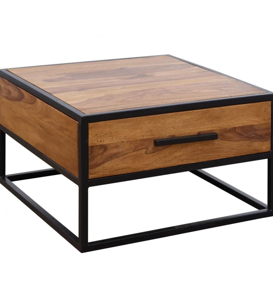 Stolik kawowy CARBERA 65 cm drewno sheesham*WOHNLING, GERMANY Sale
