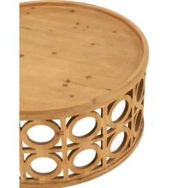 Stolik kawowy CARVI 80 cm drewno jodła*J-Line Discount