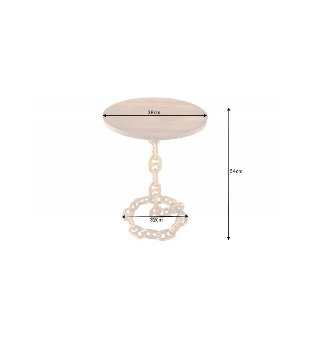 Stolik kawowy CATENA II 38 cm złoty*Invicta Interior Outlet