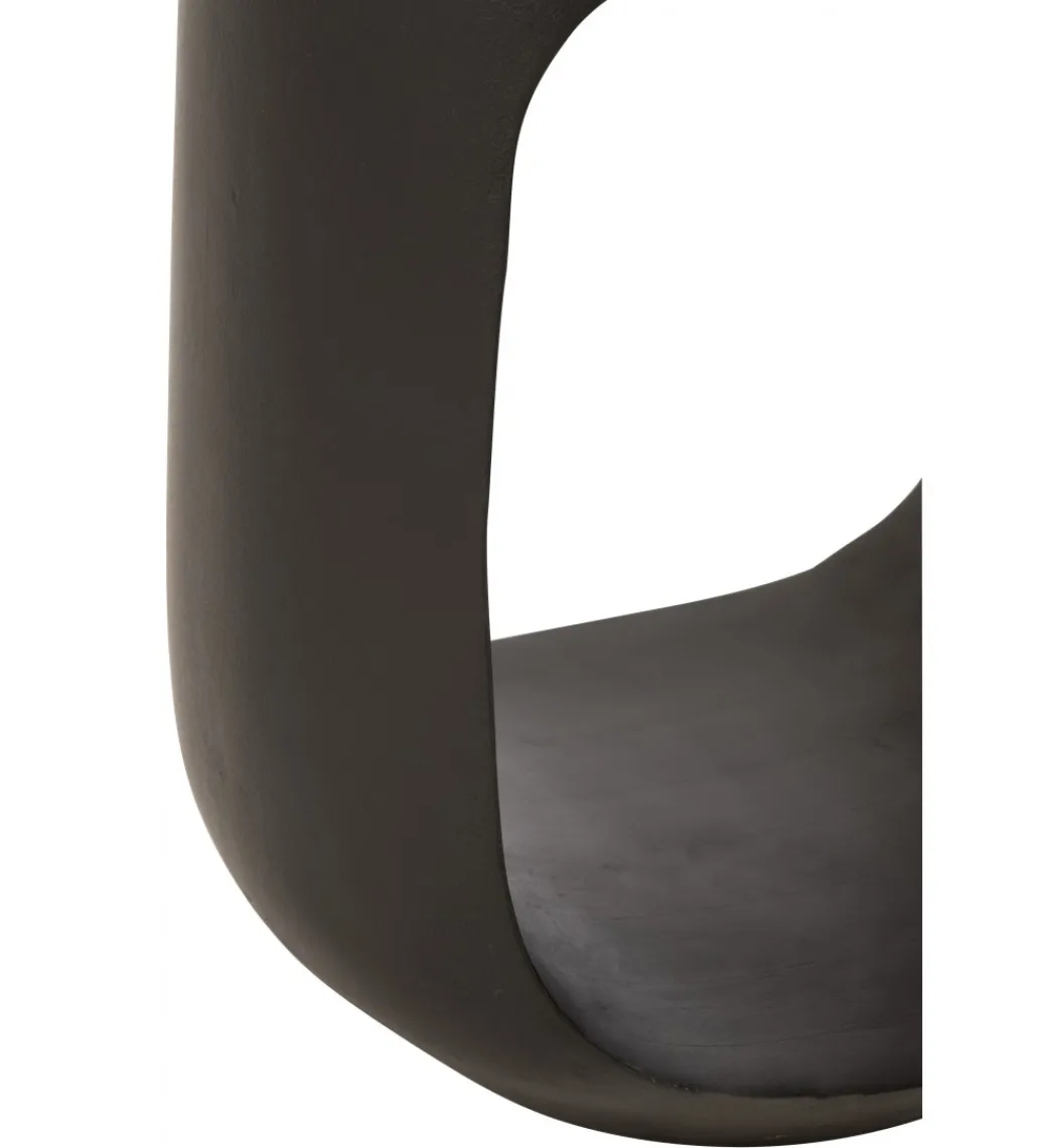 Stolik kawowy CAVE 35 cm drewno mango czarny*J-Line Clearance