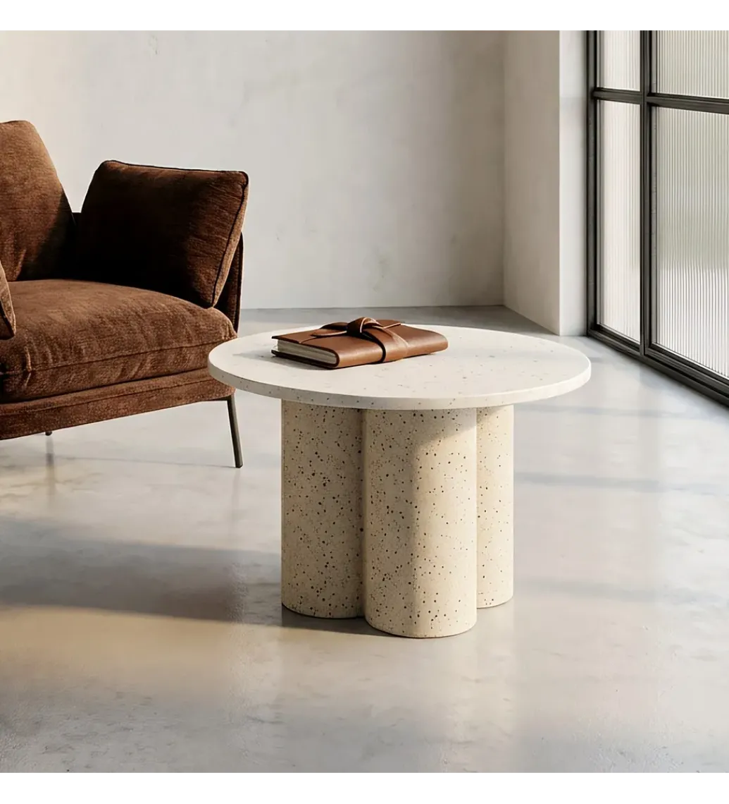 Stolik kawowy CAVRANI 60 cm efekt terrazzo*Zona-Design