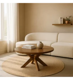 Stolik kawowy CENTRONA 100 cm drewno mango*Zona-Design Hot