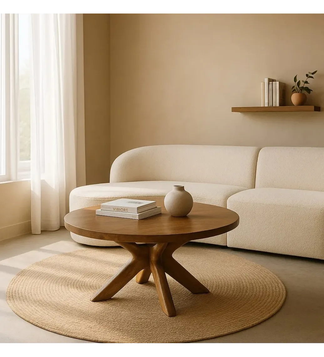 Stolik kawowy CENTRONA 100 cm drewno mango*Zona-Design Hot