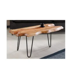 Stolik kawowy CESME 100 cm drewno akacja*Invicta Interior Clearance