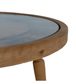 Stolik kawowy CLOCKY 80 cm drewno jodła*Zona-Design Online