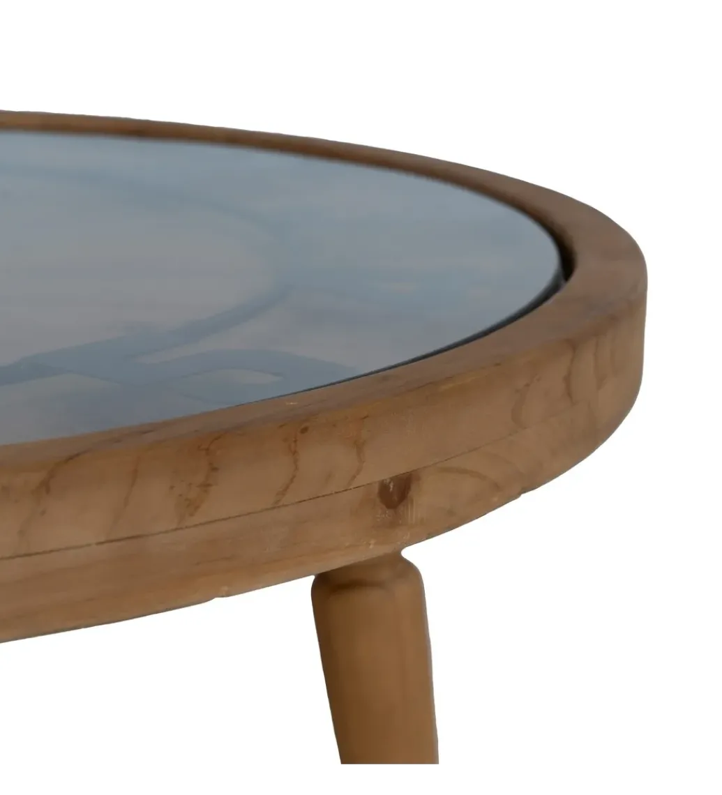 Stolik kawowy CLOCKY 80 cm drewno jodła*Zona-Design Online