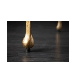 Stolik Kawowy 50 Cm Mystic Liquid Lin Złoty*Invicta Interior Online