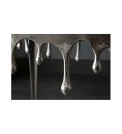 Stolik Kawowy 50 cm Mystic Liquid Line Srebrny*Invicta Interior Sale