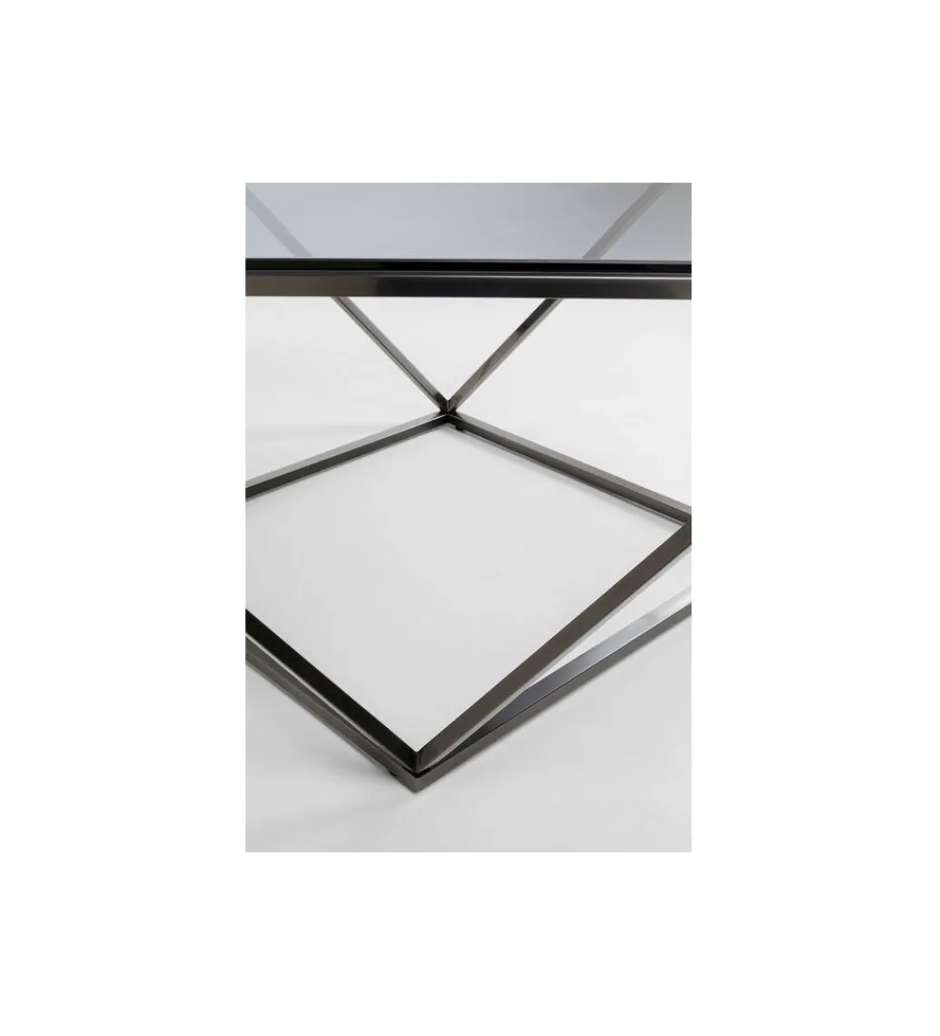 Stolik kawowy CRISTALLO 80 cm czarny grafit*KARE New