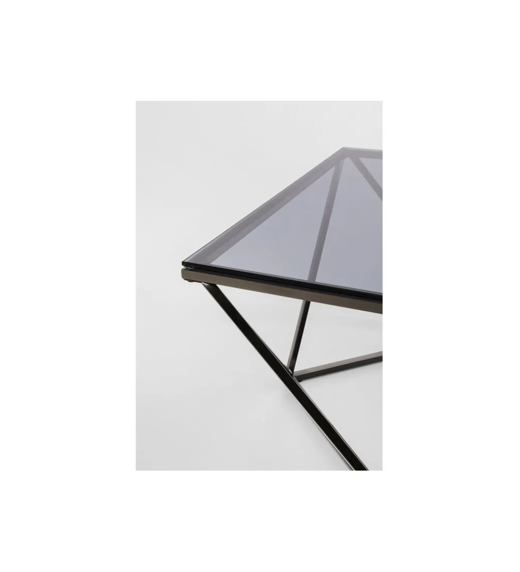 Stolik kawowy CRISTALLO 80 cm czarny grafit*KARE New