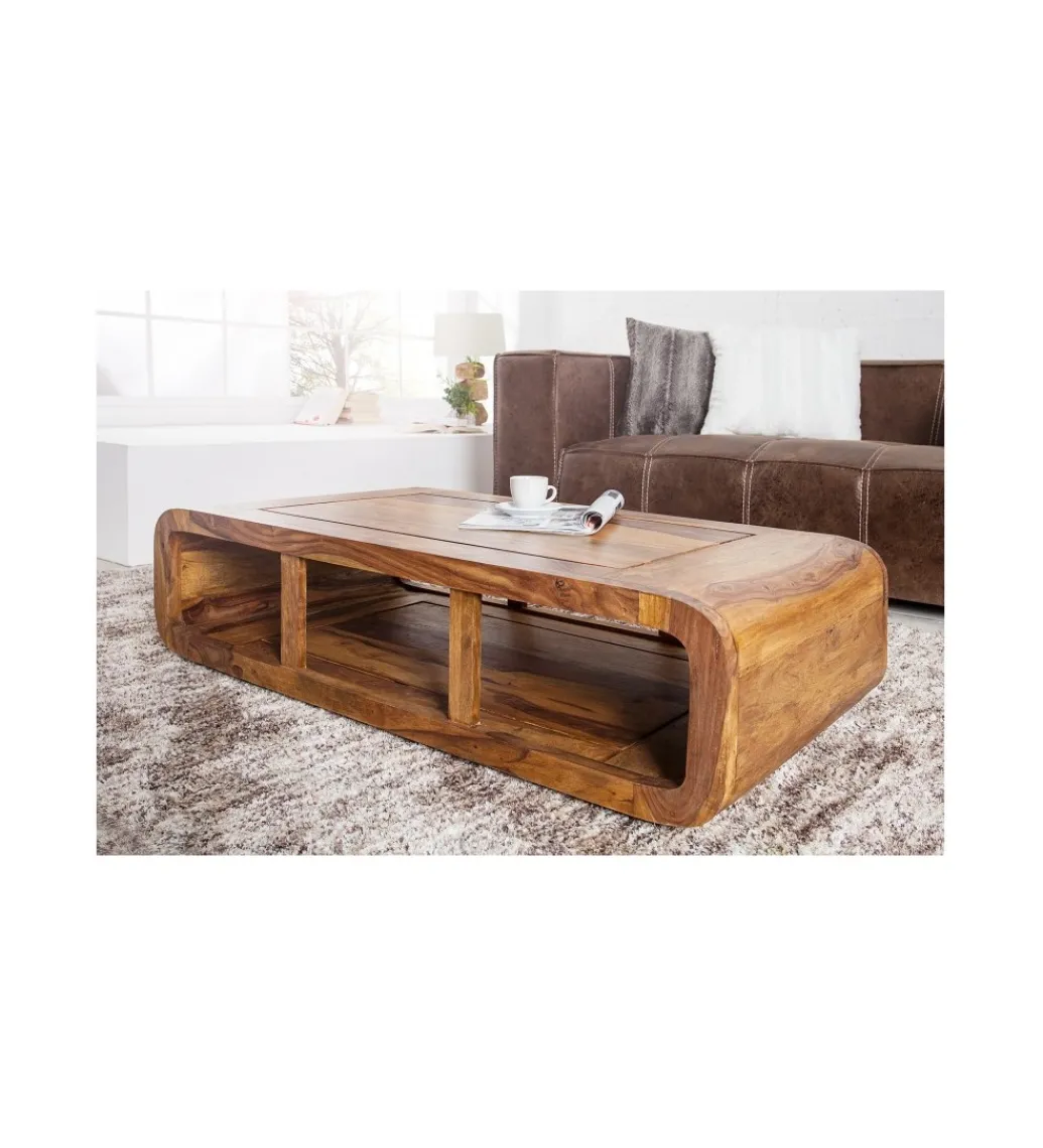 Stolik kawowy Curved 100 cm drewno Sheesham*Invicta Interior Outlet