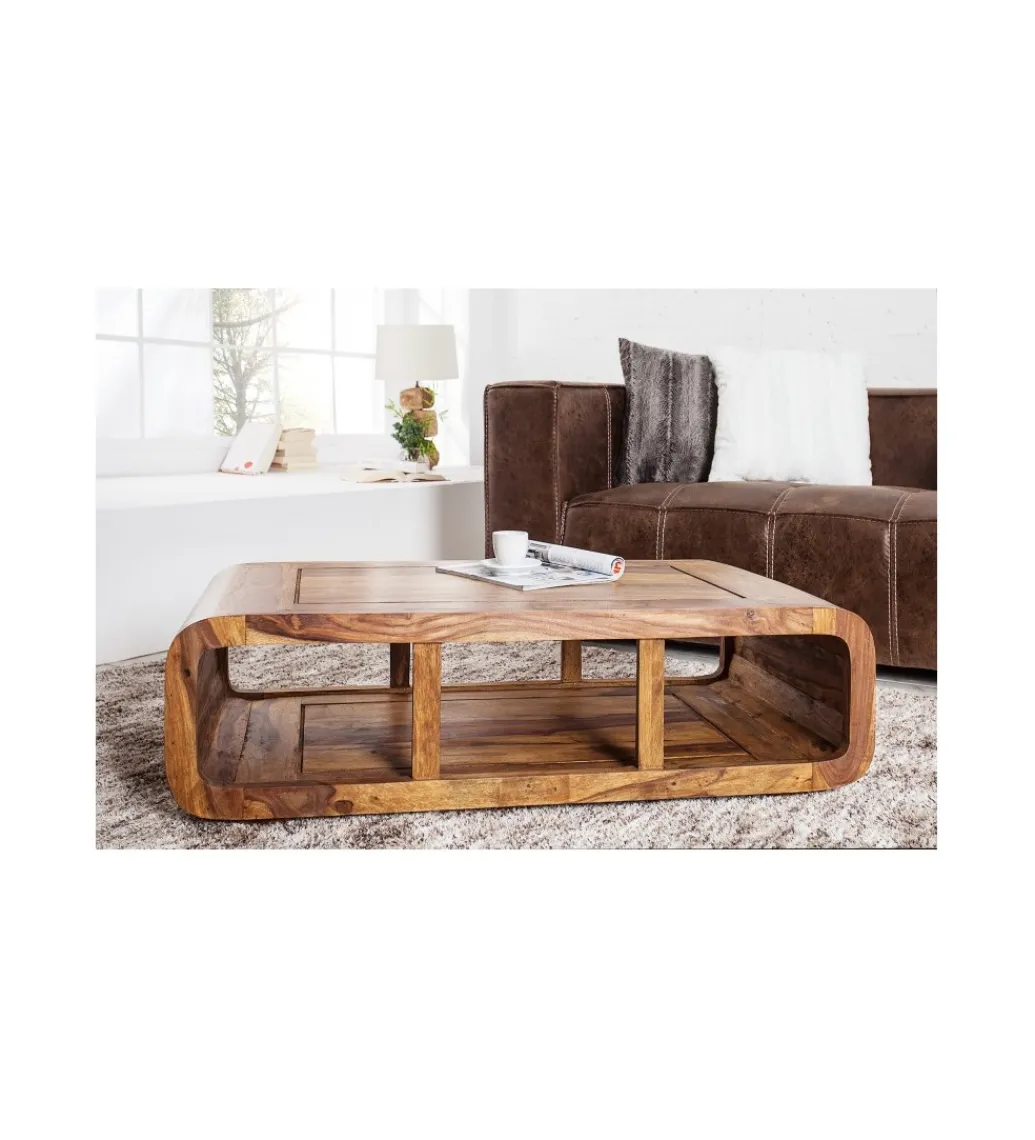 Stolik kawowy Curved 100 cm drewno Sheesham*Invicta Interior Outlet