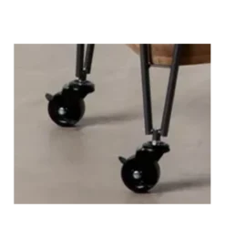 Stolik kawowy DEST 62 cm drewno kauczuk na kółkach*Zona-Design