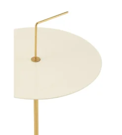 Stolik kawowy DISK 30 cm biało złoty*J-Line Online