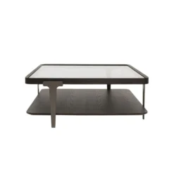 Stolik kawowy DIVINE 100 cm drewno jesion szklany*KARE Online