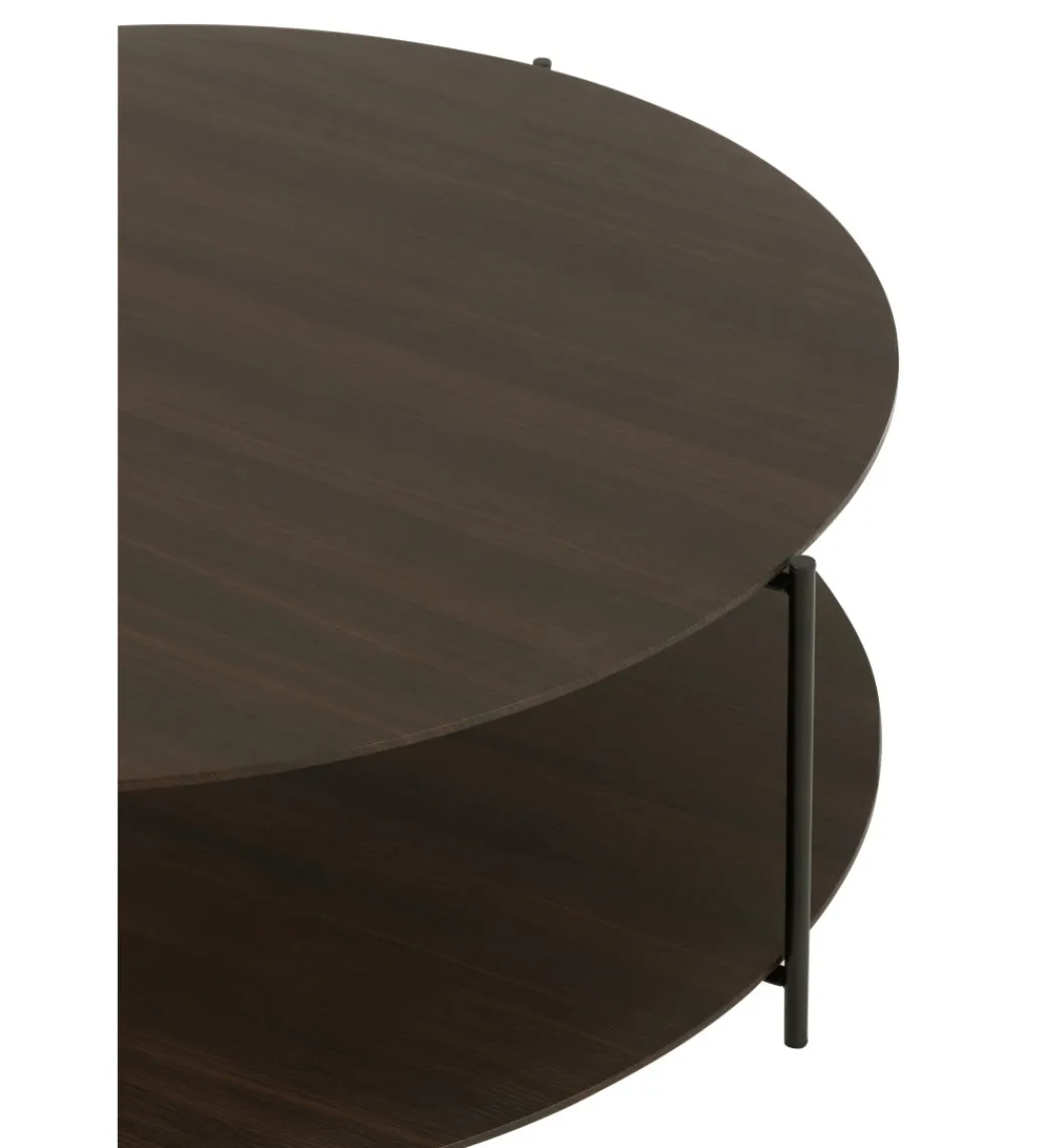 Stolik kawowy DOMERESU 93 cm ciemno brązowy*J-Line Best