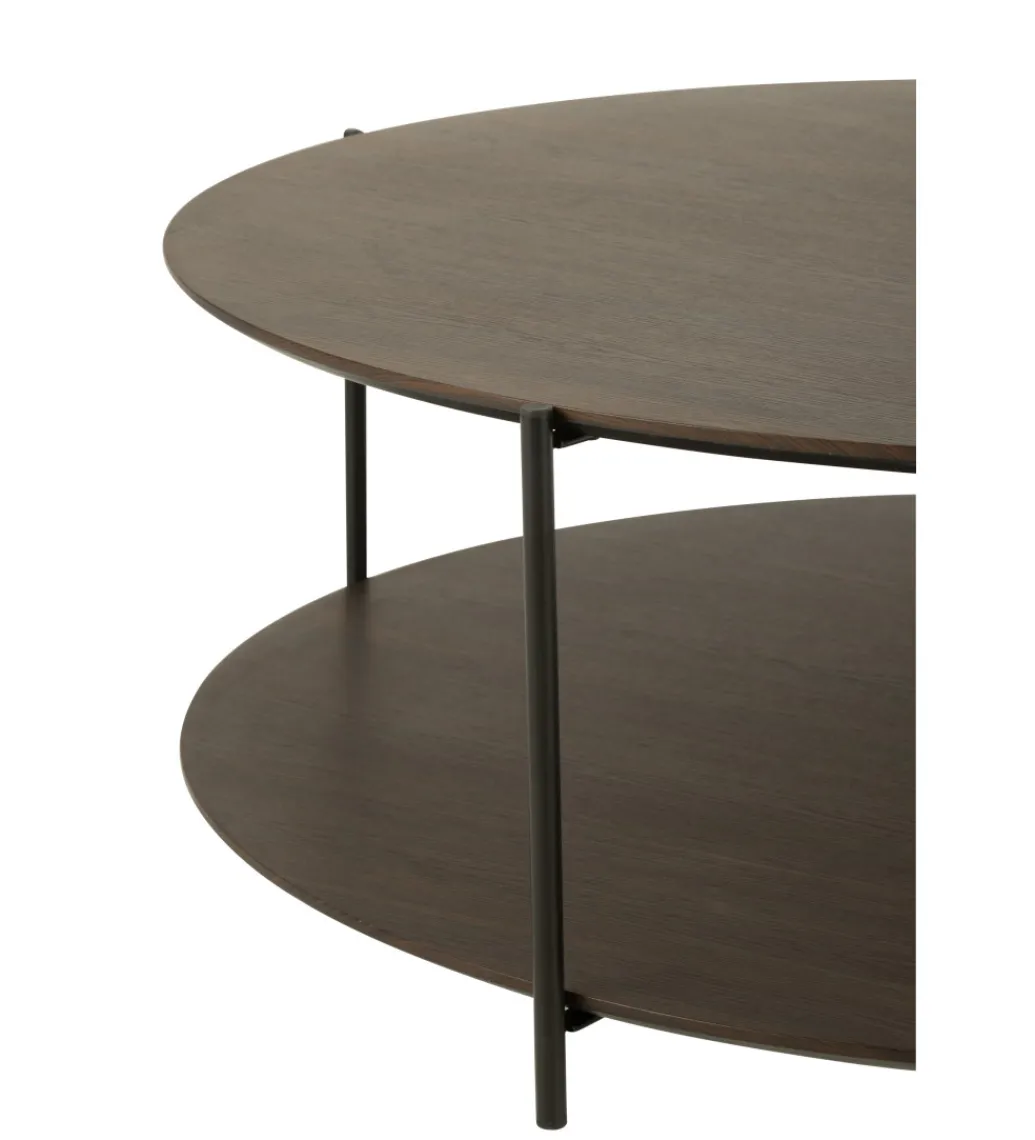 Stolik kawowy DOMERESU 93 cm ciemno brązowy*J-Line Best