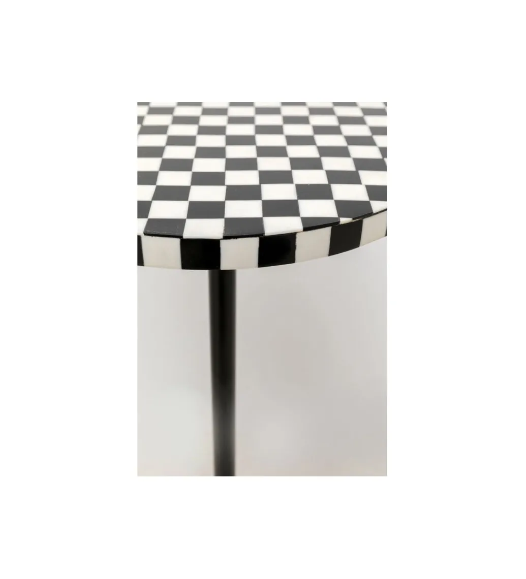 Stolik kawowy DOMERO CHESS 25 cm czarno biały*KARE Clearance