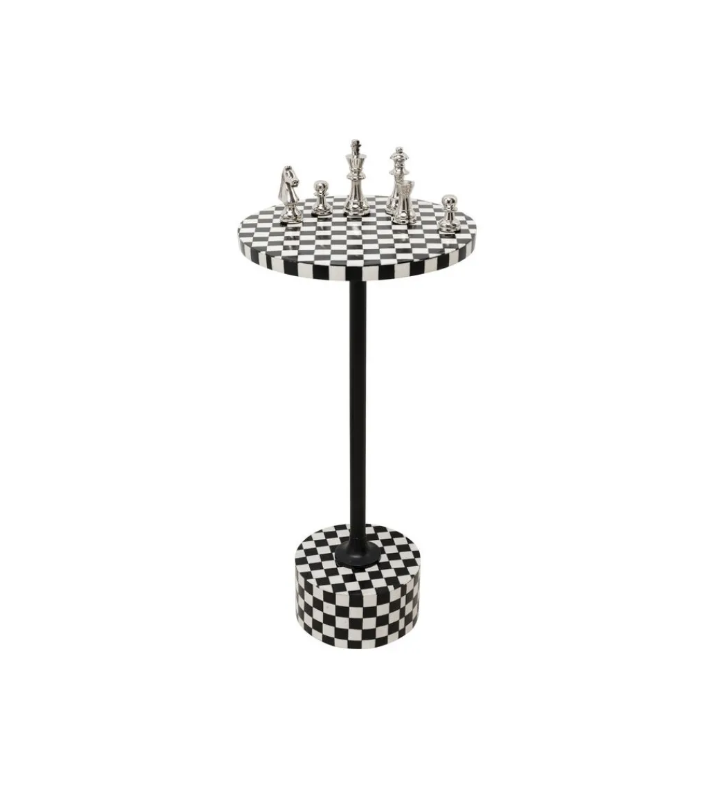 Stolik kawowy DOMERO CHESS 25 cm czarno biały*KARE Clearance