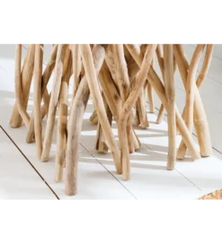 Stolik kawowy DRIFTWOOD 40 cm drewno teak naturalny*Invicta Interior Outlet