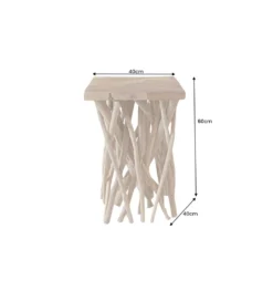 Stolik kawowy DRIFTWOOD 40 cm drewno teak naturalny*Invicta Interior Outlet