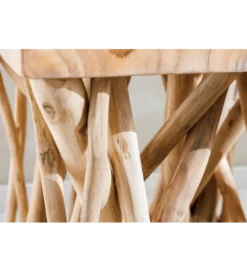 Stolik kawowy DRIFTWOOD 40 cm drewno teak naturalny*Invicta Interior Outlet