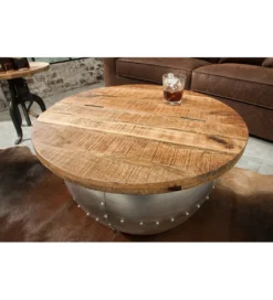 Stolik kawowy Drump Storage 68 cm drewno mango*Invicta Interior Clearance