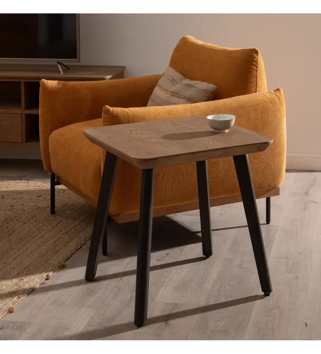 Stolik kawowy EDENSA 60 cm naturalny czarny*Zona-Design Best