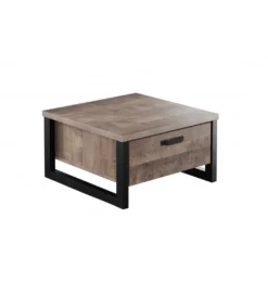 Stolik kawowy EMILE 80 cm w optyce dąb tytoniowo-brązowy*MCA Discount