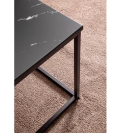 Stolik kawowy ERISA 100 cm w optyce czarnego marmuru*WOHNLING, GERMANY