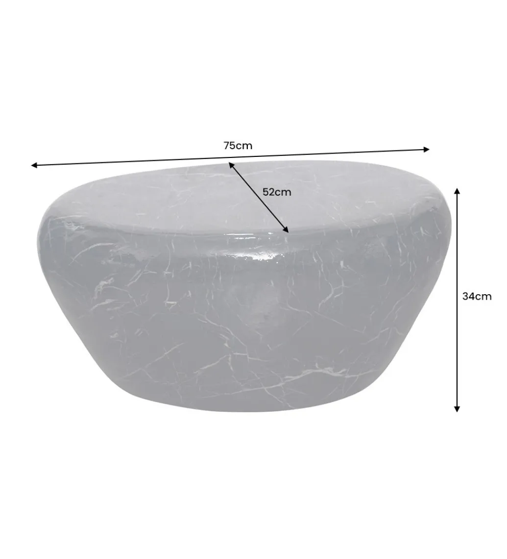 Stolik kawowy EROCK 75 cm w optyce czarnego marmuru*Invicta Interior - przedsprzedaż Sale