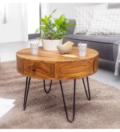 Stolik kawowy ESPERIA 60 cm drewno sheesham*WOHNLING, GERMANY Best