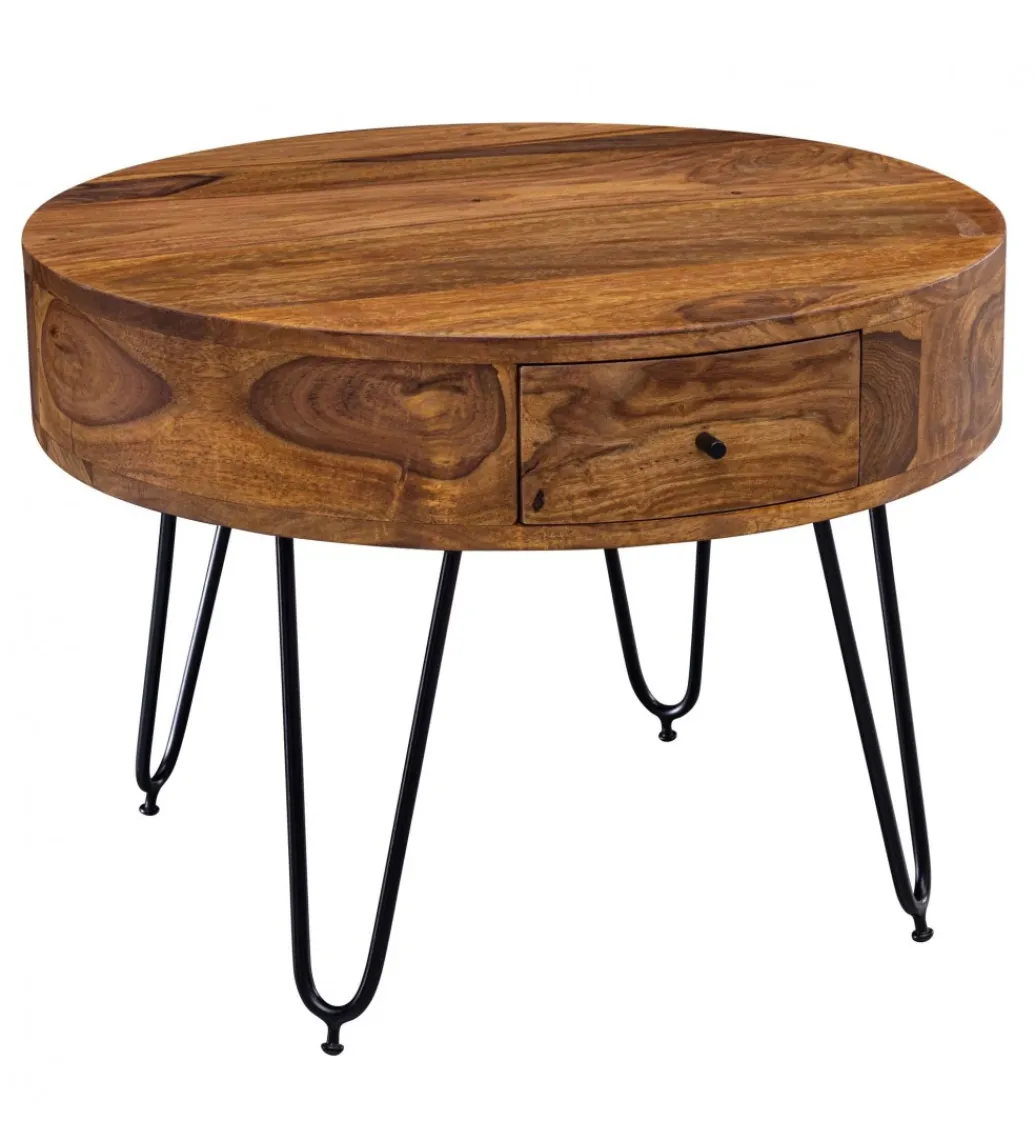 Stolik kawowy ESPERIA 60 cm drewno sheesham*WOHNLING, GERMANY Best