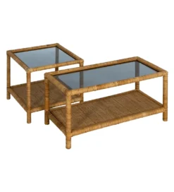 Stolik kawowy ESTAZ 50 cm naturalny ratan*Zona-Design Outlet