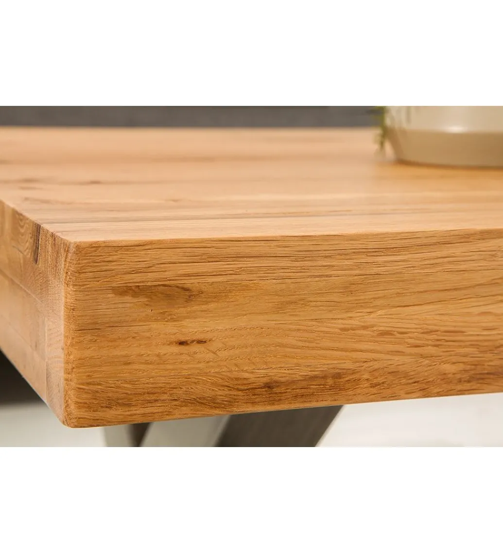 Stolik kawowy FACTORY 110 cm drewno dąb dziki*Invicta Interior Clearance